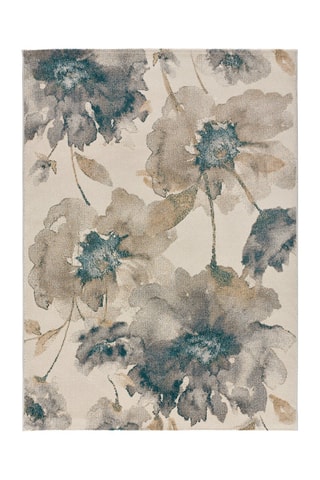 Tapis Sara Beige et bleu