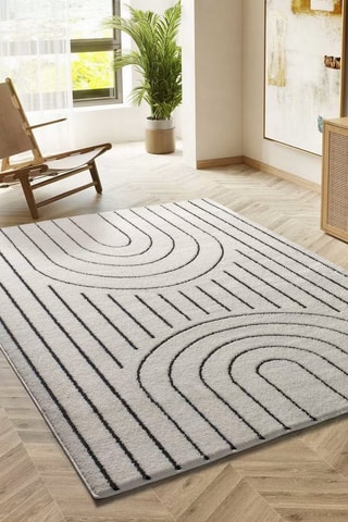 Tapis Blanche Blanc et noir