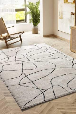 Tapis Blanche Blanc et noir