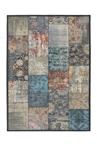 Tapis Neila 
Noir et bleu