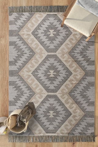 Tapis Chandia - Gris et bleu