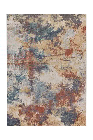 Tapis Luna - Beige et rouge