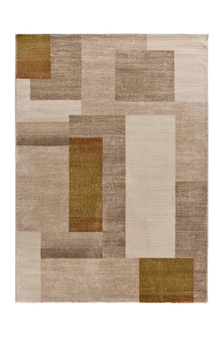 Tapis Melfi - Blanc et kaki