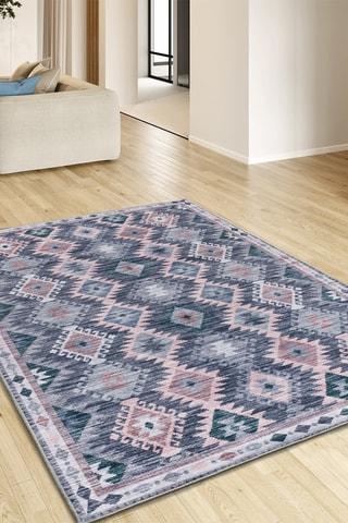 Tapis Class - Bleu et beige