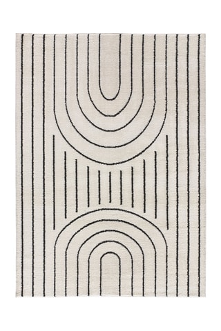 Tapis Blanche Blanc et noir