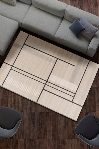 Tapis Domus - Beige et noir
