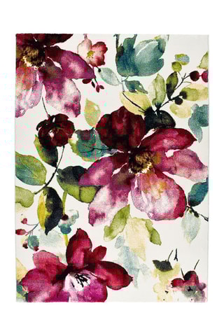 Tapis Tikey Pourpre et blanc