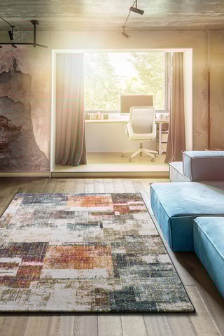 Tapis Pandora Orange et gris