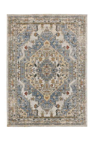 Tapis Luna - Beige et bleu