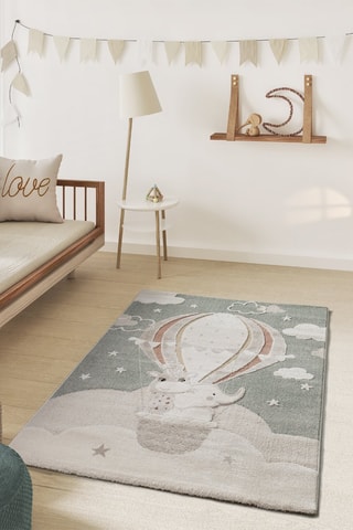 Tapis Clown - Vert et beige