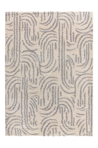 Tapis Helia - Beige et bleu foncé