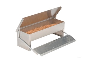 Mangeoire à pédale pour poules - 51 x 35 x 18,5 cm - Jusqu'à 5 kg
