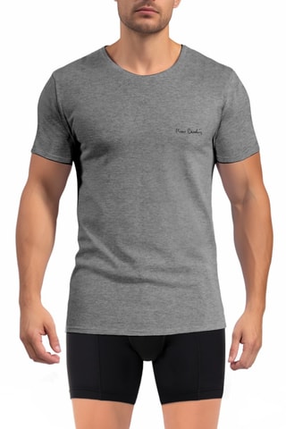 T-shirt de pyjama - Gris chiné - Pierre Cardin