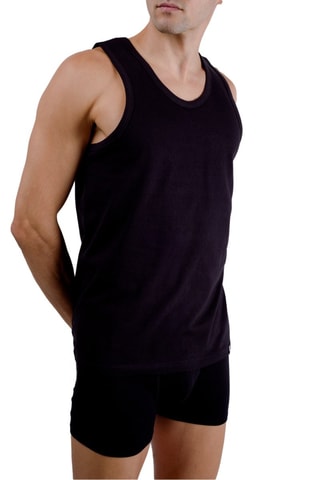 Débardeur de pyjama - Noir - Pierre Cardin