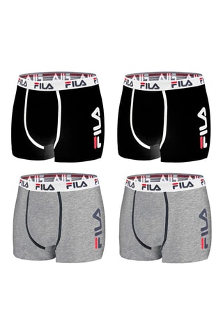 4 boxers - Noir et gris - Fila