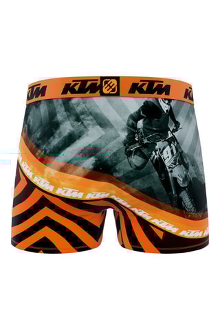 4 boxers - Gris, noir et orange - Freegun