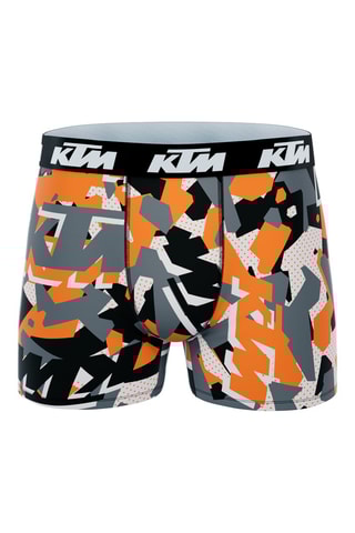 4 boxers - Gris, noir et orange - Freegun