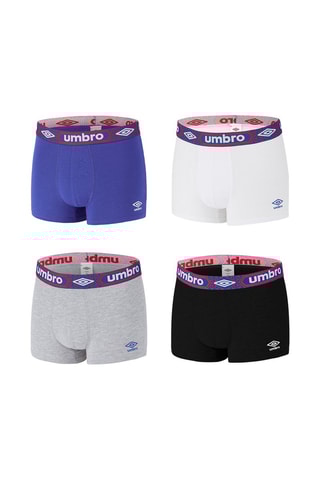 4 boxers - Ecru, indigo et gris clair chiné - Umbro