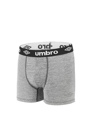 5 boxers - Noir, gris clair chiné et bleu clair chiné - Umbro
