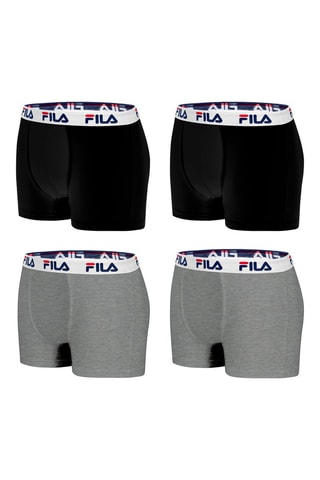 4 boxers - Noir et gris - Fila