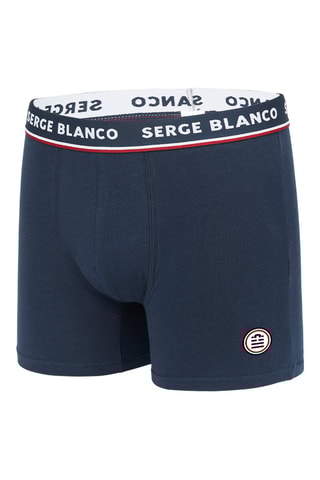 4 boxers - Bleu marine, noir et gris - Serge Blanco