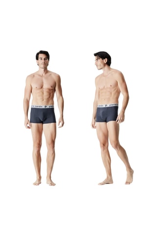 4 boxers Alonzo - Bleu et noir - Pierre Cardin