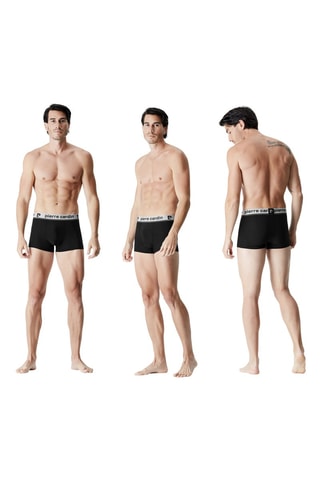 4 boxers Alonzo - Bleu et noir - Pierre Cardin