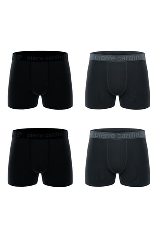 4 boxers Bruce - Noir et gris - Pierre Cardin
