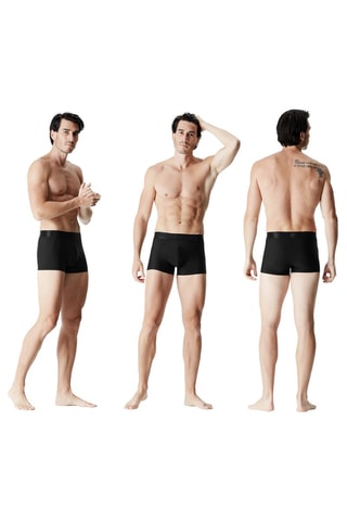 4 boxers Bruce - Noir et gris - Pierre Cardin