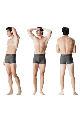 4 boxers Bruce - Noir et gris - Pierre Cardin