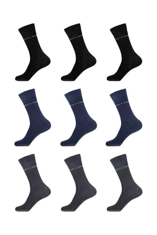 9 paires de chaussettes - Noir, gris et bleu marine - Pierre Cardin