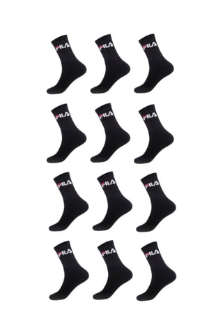 12 paires de chaussettes de tennis - Noir - Fila
