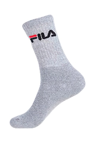 12 paires de chaussettes - Noir, gris chiné et blanc - Fila