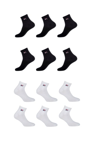 12 paires de chaussettes - Noir et blanc - Fila