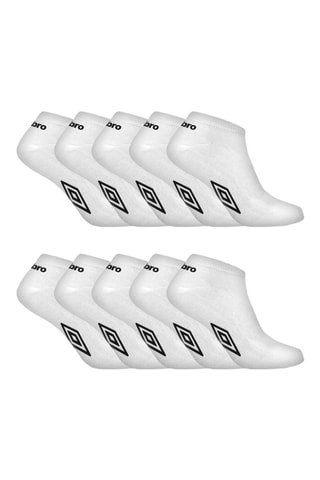 10 paires de socquettes - Blanc et noir - Umbro