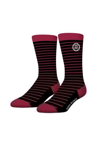 3 paires de chaussettes - Noir et rouge - Serge Blanco