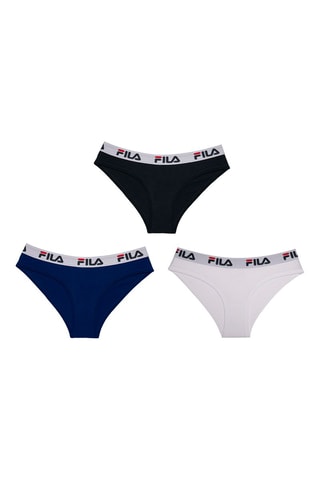 3 culottes - Noir, bleu marine et blanc - Fila