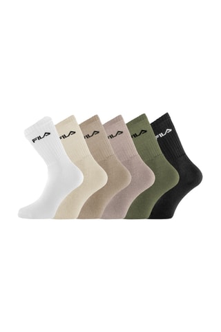 6 paires de chaussettes - Blanc et beige - Fila