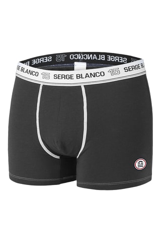 2 boxers - Gris chiné et noir - Serge Blanco