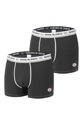 2 boxers - Noir - Serge Blanco