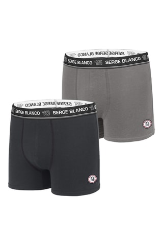 2 boxers - Gris et noir - Serge Blanco