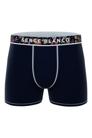 2 boxers - Noir et bleu marine - Serge Blanco