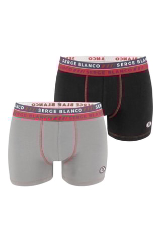 2 boxers - Noir et gris - Serge Blanco