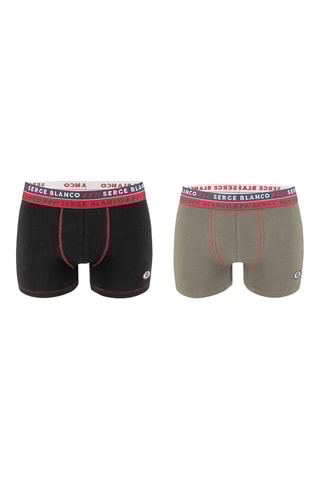 2 boxers - Noir et kaki - Serge Blanco