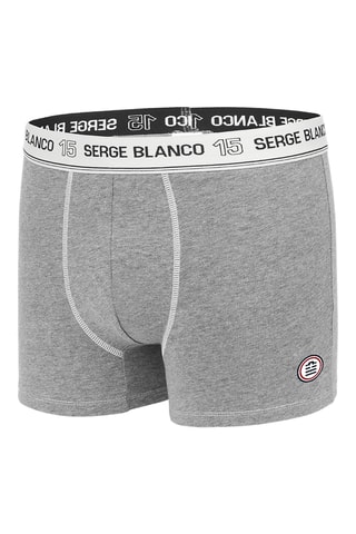 4 boxers - Noir et gris foncé - Serge Blanco