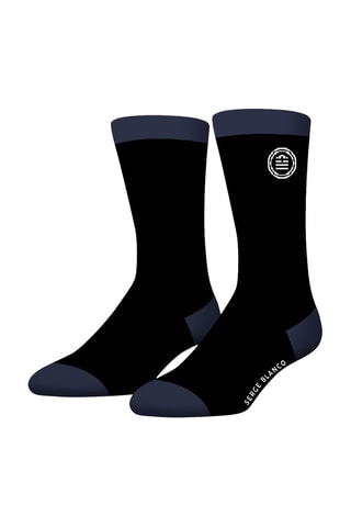 6 paires de chaussettes - Bleu marine et rose - Serge Blanco