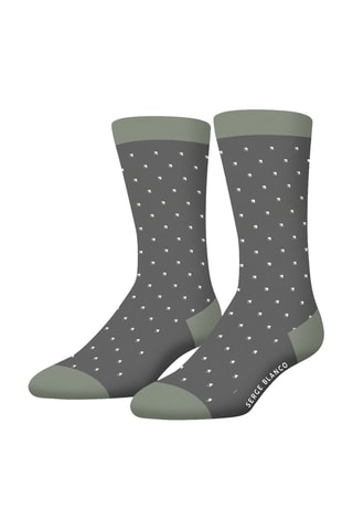 6 paires de chaussettes - Gris et blanc - Serge Blanco