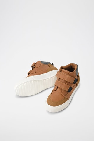 Hoge sneakers met oortjes Camel