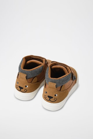 Hoge sneakers met oortjes Camel