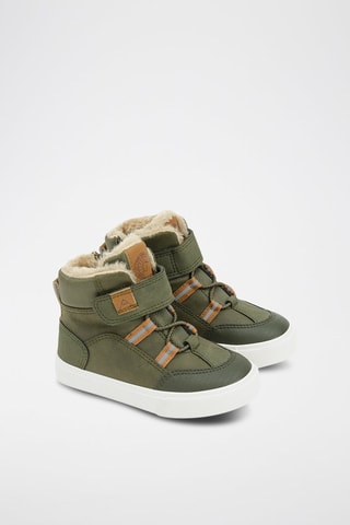 Hoge Gevoerde Sneakers - Kaki
